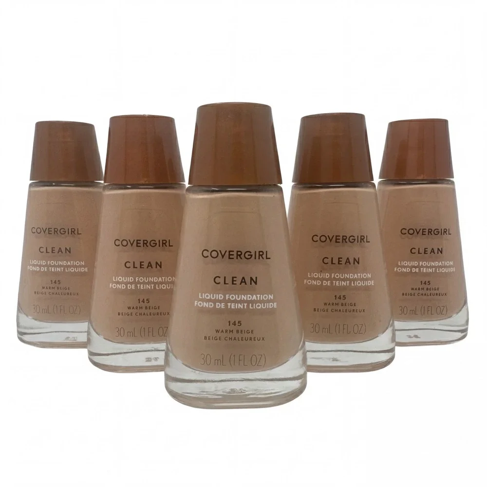 5 Covergirl Clean Liquid Foundation For Normal Skin # 145 Warm Nude